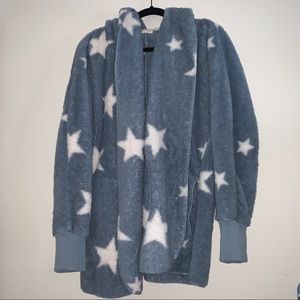 oversized fluffy star jacket